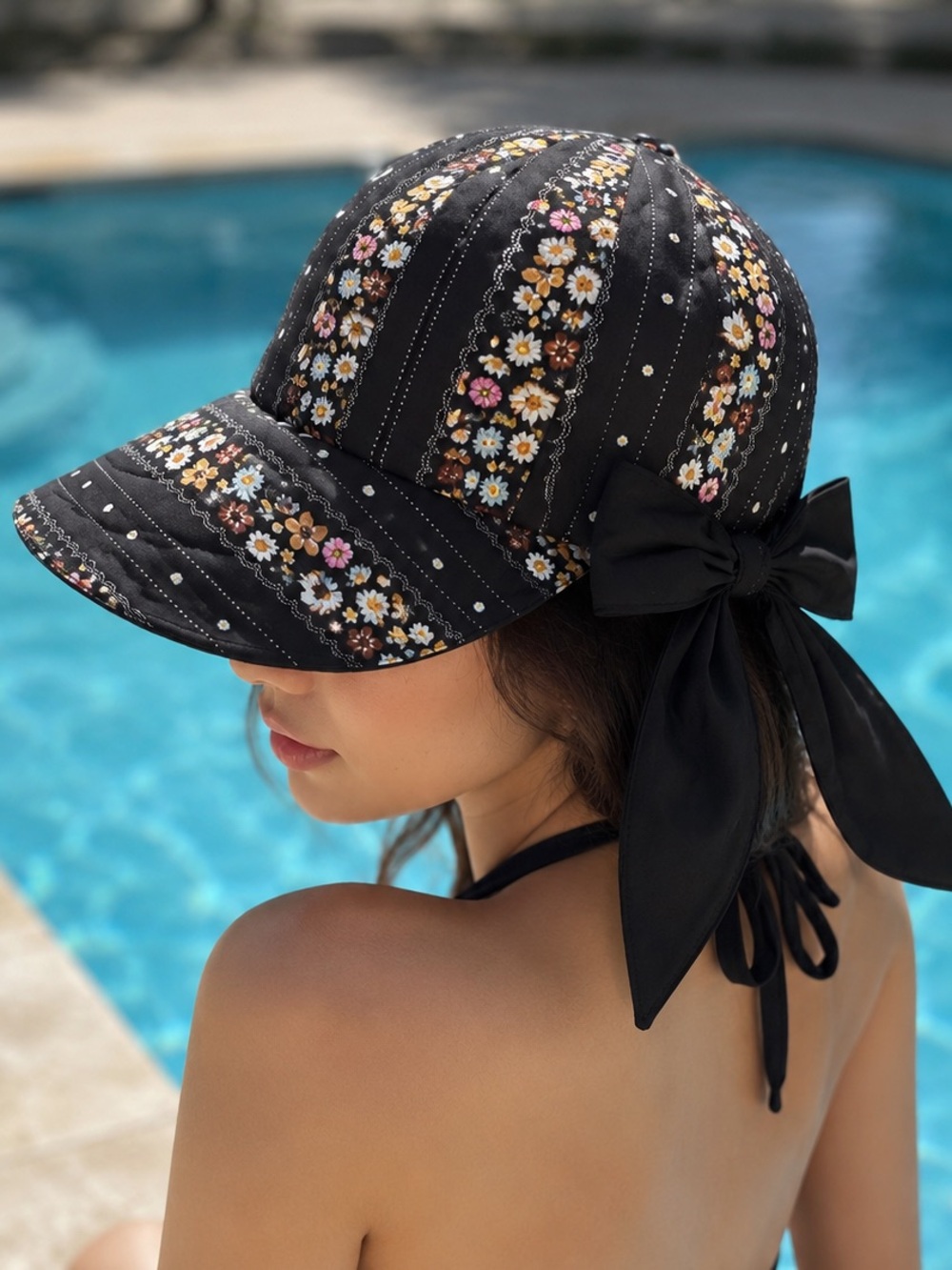 New Women's NaRaya Quilted Floral Cap *One size fits most*